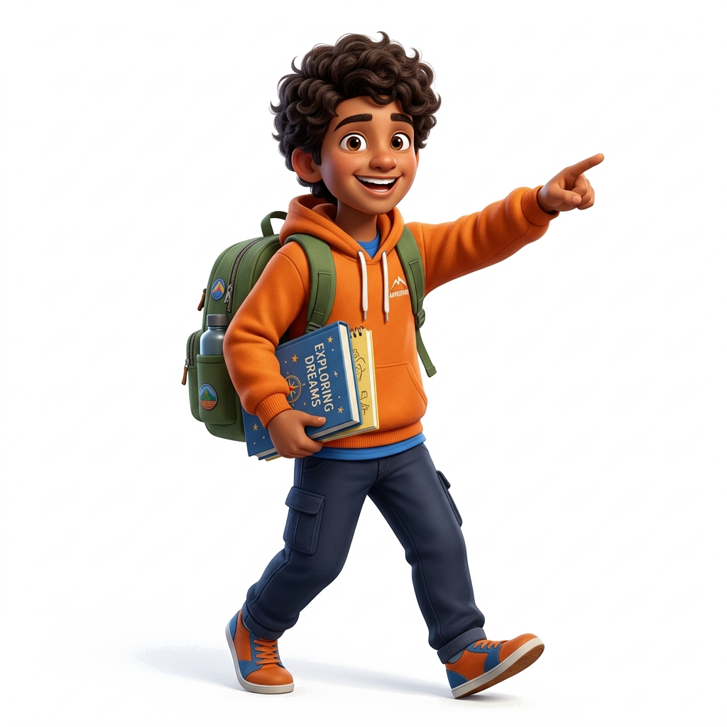 Marathi Learning Student Mascot